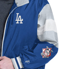 Los Angeles Dodgers Pro Player Legacy Lightweight Full-Zip Hooded Jacket - Royal/Gray - MLB Sale