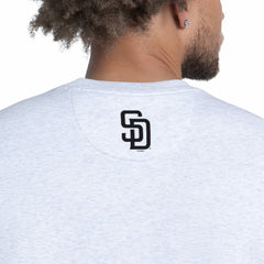 San Diego Padres Starter Face of Ice Blue French Terry Sweatshirt - Gray - MLB Lifestyle