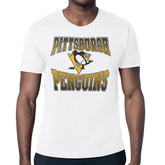 Pittsburgh Penguins Starter Comic Style Team Graphic T-Shirt - White - NHL 203639600
