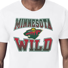 Minnesota Wild Starter Comic Style Team Graphic T-Shirt - White - NHL 203639602