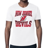 New Jersey Devils Starter Comic Style Team Graphic T-Shirt - White - NHL 203639603