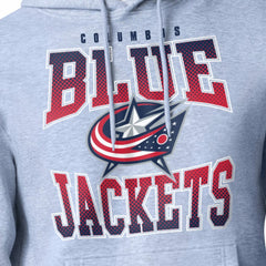 Columbus Blue Jackets Starter Comic Style Team Graphic Hoodie - Gray - NHL 203639614