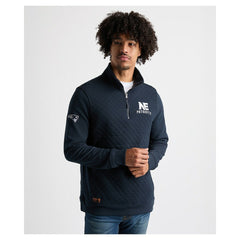 Charles River x New England Patriots Franconia Quilted Quarter-Zip Sweatshirt Navy