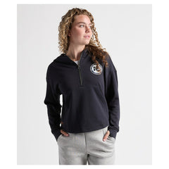 Charles River x New England Patriots Women's Willow Fleece Quarter-Zip Hoodie Navy