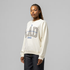 Los Angeles Dodgers Mitchell & Ness Women's Premium Crewneck Sweatshirt - Cream - Mitchell & Ness Sale