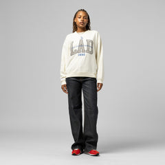 Los Angeles Dodgers Mitchell & Ness Women's Premium Crewneck Sweatshirt - Cream - Mitchell & Ness Sale