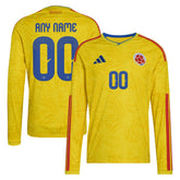 Colombia National Team FIFA x World Cup 2026 Home Replica Long Sleeve Custom Jersey Yellow - Adidas outlet