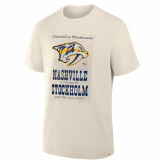 Nashville Predators 2025 NHL Global Series Hometown To Stockholm Legacy T-Shirt - Cream - NHL 203644059