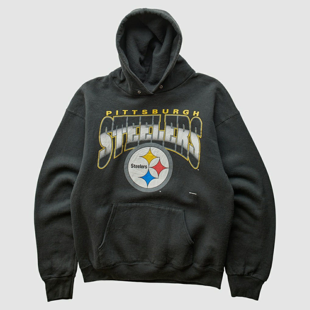 Fanatics Pittsburgh Steelers 90s Hooded Pullover Sweatshirt Black Vintage
