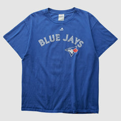 Toronto Blue Jays Majestic 2000s T-shirt - Blue - Vintage - Fanatics Discount