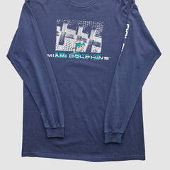 Fanatics Miami Dolphins 2000s Long Sleeve T-shirt Navy Vintage