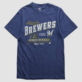 Milwaukee Brewers Majestic 2010s T-shirt - Navy - Vintage - Fanatics Discount