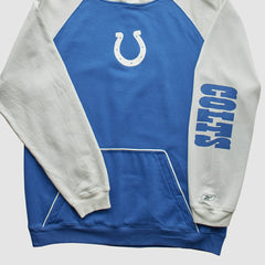 Fanatics Indianapolis Colts Reebok 2000s Hooded Pullover Sweatshirt Blue Vintage