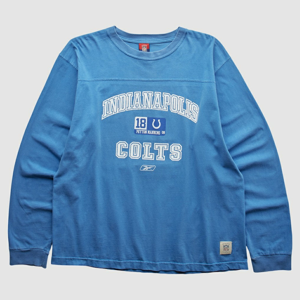 Fanatics Indianapolis Colts Reebok 2000s Long Sleeve T-shirt Blue Vintage