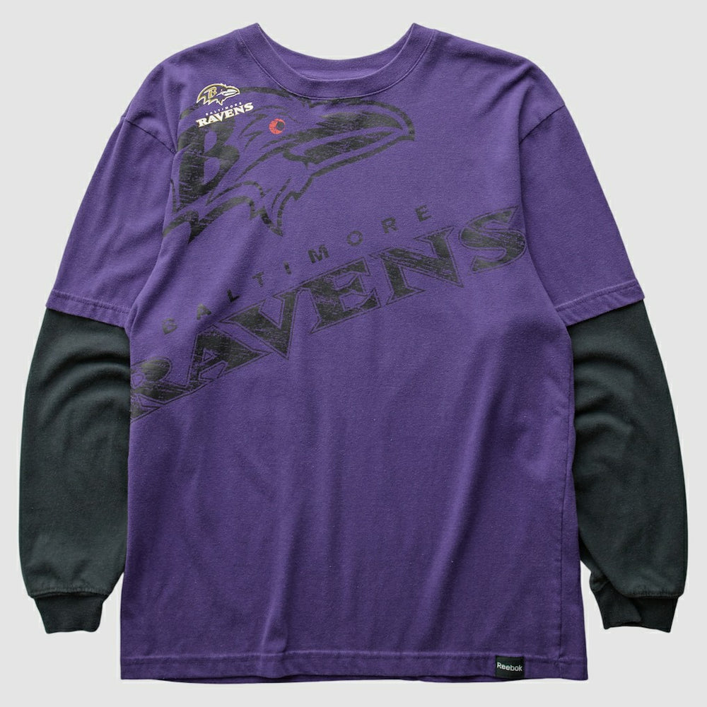 Fanatics Baltimore Ravens Reebok 2010s Long Sleeve T-shirt Purple Vintage