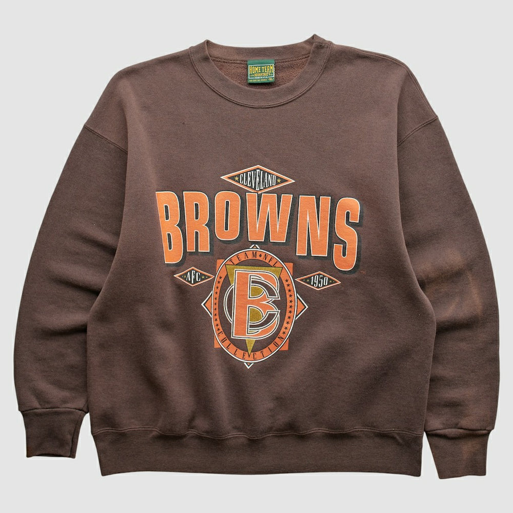 Fanatics Cleveland Browns Home Team Advantage 90s Sweatshirt Brown Vintage