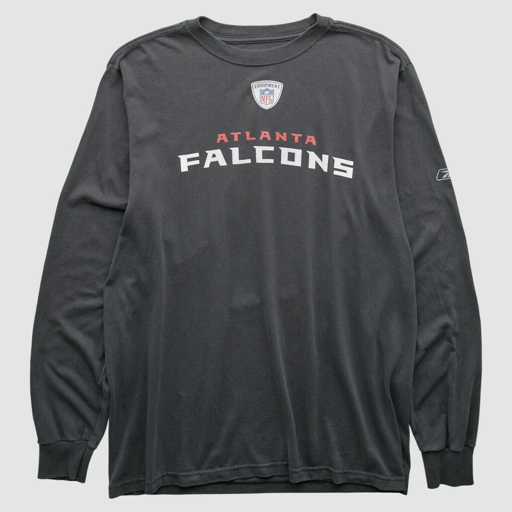 Fanatics Atlanta Falcons Reebok 2000s Long Sleeve T-shirt Charcoal Vintage