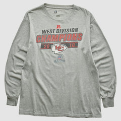 Fanatics Kansas City Chiefs NFL 2010 Long Sleeve T-shirt Heather Gray Vintage