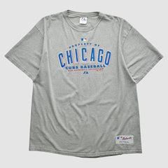 Chicago Cubs Majestic 2007 T-shirt - Heather Gray - XVintage - Fanatics Online