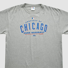 Chicago Cubs Majestic 2007 T-shirt - Heather Gray - XVintage - Fanatics Online