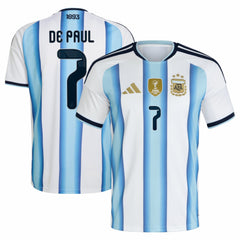 Rodrigo De Paul Argentina National Team 2026 Home Replica Jersey White - Adidas