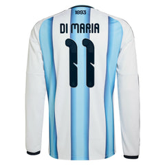 Angel Di Maria Argentina National Team 2026 Home Replica Long Sleeve Jersey White - Adidas cheap