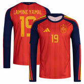 Lamine Yamal Spain National Team 2026 Home Replica Long Sleeve Jersey Red - Adidas for sale