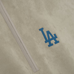 Los Angeles Dodgers Fear of God x MLB Unisex Modern Suede Half-Zip Jacket - Gray - MLB Online