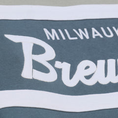 Milwaukee Brewers Mitchell & Ness Cooperstown Collection Thunderstorm Head Coach Hoodie - Gray - Mitchell & Ness Online