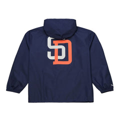 San Diego Padres Mitchell & Ness Full-Snap Hooded Coaches Jacket - Navy - Mitchell & Ness Lifestyle
