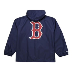 Boston Red Sox Mitchell & Ness Full-Snap Hooded Coaches Jacket - Navy - Mitchell & Ness on Sale