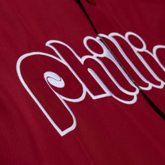 Philadelphia Phillies Mitchell & Ness Full-Snap Hooded Coaches Jacket - Red - Mitchell & Ness Online