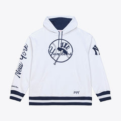 New York Yankees Mitchell & Ness Cooperstown Collection Fleece Hoodie - White - Mitchell & Ness Lifestyle