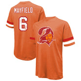 Baker Mayfield Tampa Bay Buccaneers Majestic Threads Oversized T-Shirt Orange