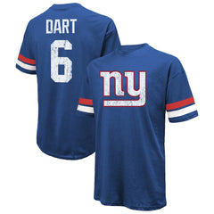 Jaxson Dart New York Giants Majestic Threads Oversized T-Shirt Royal