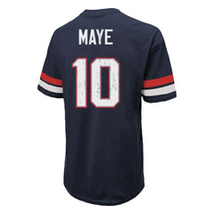 Drake Maye New England Patriots Majestic Threads Oversized T-Shirt Navy