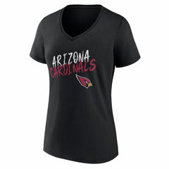 Arizona Cardinals Women's Hustle V-Neck T-Shirt Black
