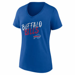 Buffalo Bills Women's Hustle V-Neck T-Shirt Royal
