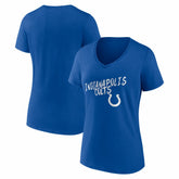 Indianapolis Colts Women's Hustle V-Neck T-Shirt Royal