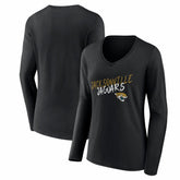 Jacksonville Jaguars Women's Hustle Long Sleeve V-Neck T-Shirt Black