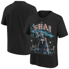 Shai Gilgeous-Alexander Oklahoma City Thunder Youth City Edition Player T-Shirt Black | Nike