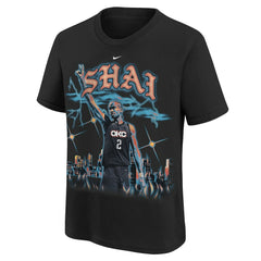 Shai Gilgeous-Alexander Oklahoma City Thunder Youth City Edition Player T-Shirt Black | Nike