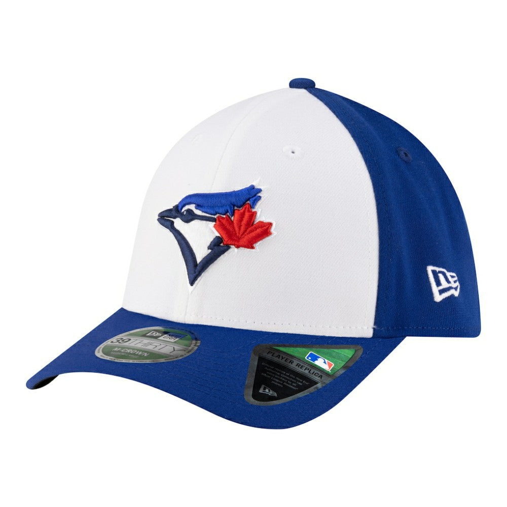 Toronto Blue Jays New Era Player Replica 39THIRTY M-Crown Flex Hat - White/Royal - New Era Online