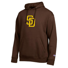 San Diego Padres Champion All Star Embroidered Logo Hoodie - Brown - MLB Discount