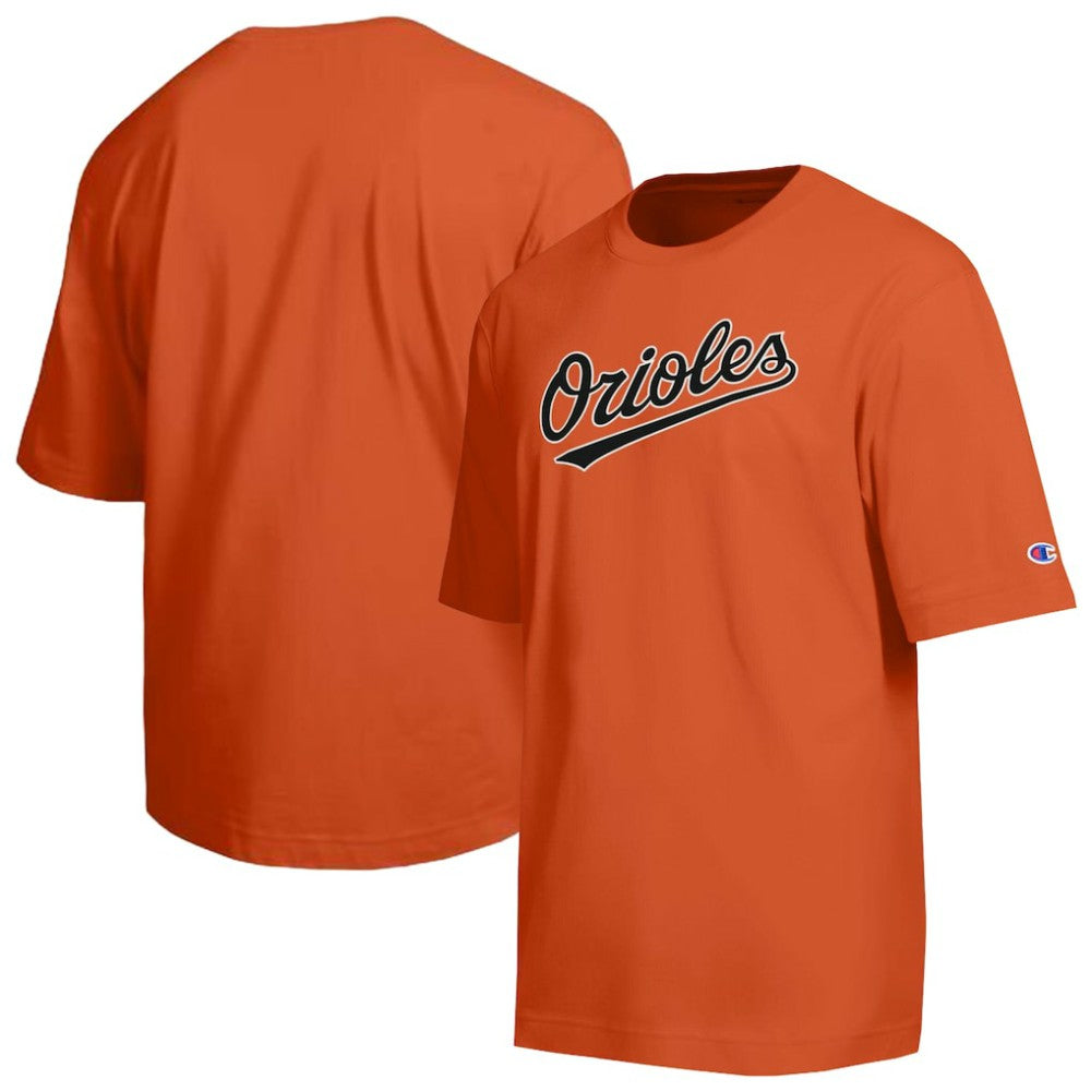 Baltimore Orioles Champion All Star Chenille Wordmark T-Shirt - Orange - MLB on Sale