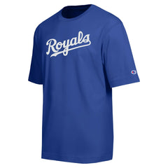 Kansas City Royals Champion All Star Chenille Wordmark T-Shirt - Royal - MLB on Sale