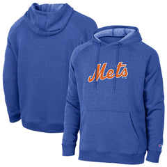 New York Mets Champion Triumph Tri-Blend Raglan Hoodie - Royal - MLB Lifestyle