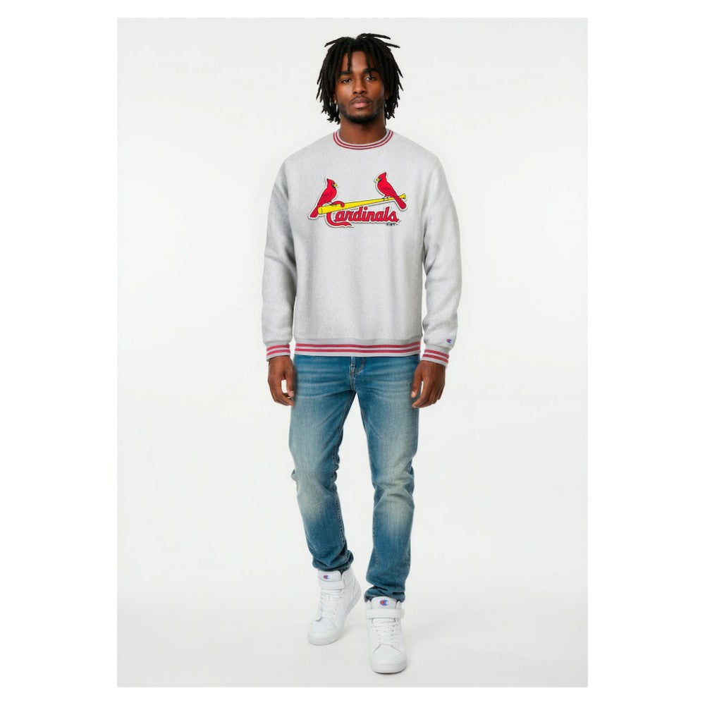 St. Louis Cardinals Champion Reverse Weave Sweatshirt - Heather Gray - MLB Sale