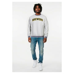 Milwaukee Brewers Champion Reverse Weave Sweatshirt - Heather Gray - MLB Lifestyle