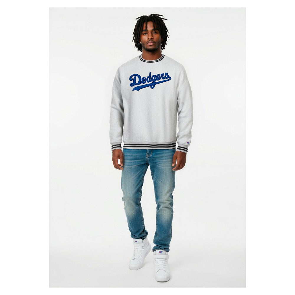Los Angeles Dodgers Champion Reverse Weave Sweatshirt - Heather Gray - MLB Online
